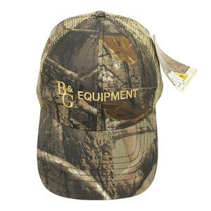 Realtree Camouflage B & G Equipment Camo Mesh Strapback Cap Trucker Hat NEW